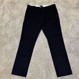 Frank & Oak The Newport straight chino pants black size 32 x 33 EUC